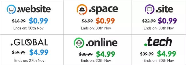 Resellerclub Black Friday Deals on Domains
