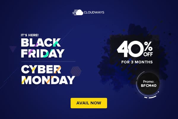 40% Discount on Cloudways Hosting Plans