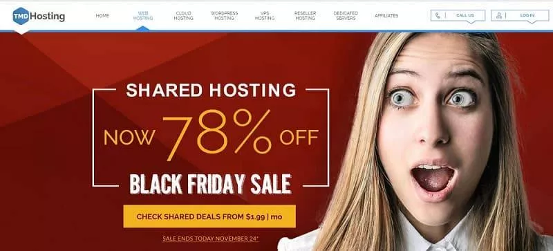 TMDHosting Black Friday Sale - 78% Discount