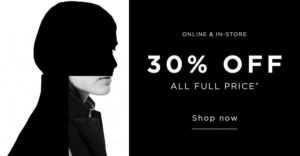 French Connection Black Friday - 30% Off on Full Price