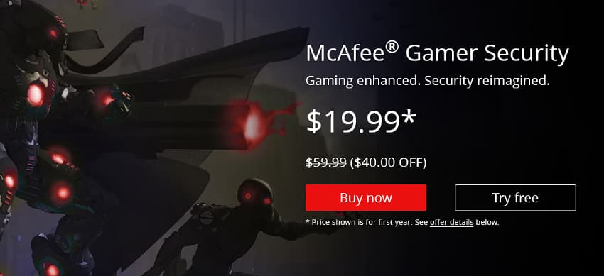 McAfee Gamer Security Black Friday Deal