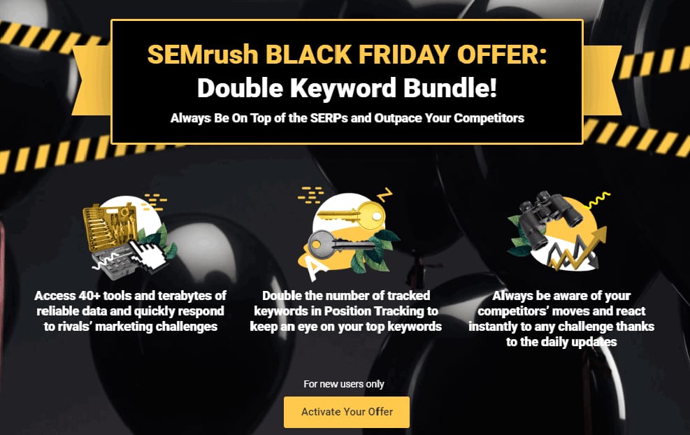 SEMRush Deal on Black Friday