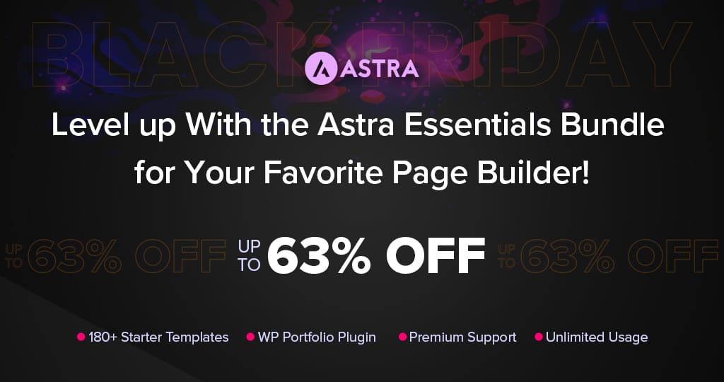 Astra Black Friday Sale & Offers