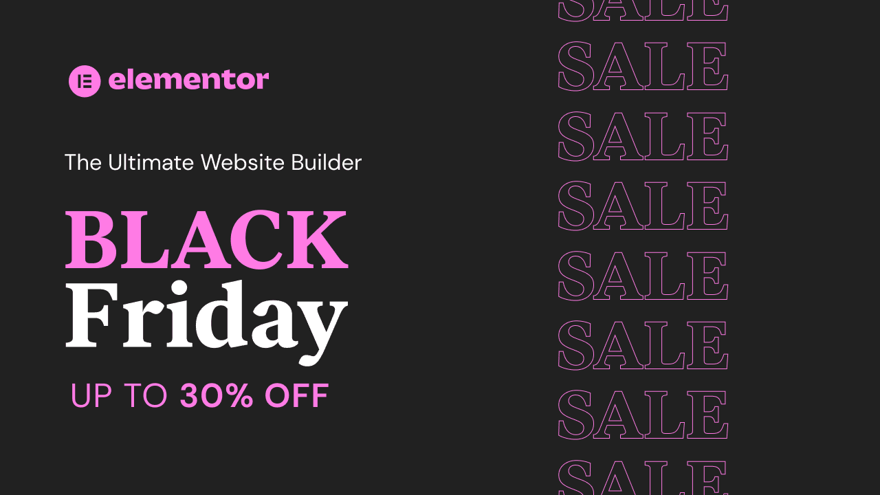 Elementor Pro Black Friday / Cyber Monday Sale & Deals