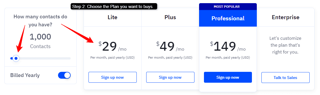 Choose the Plan you want to Buy