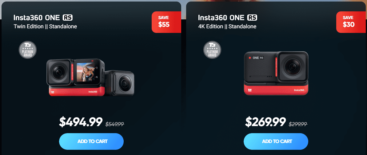 Insta360 One RS Black Friday Sale